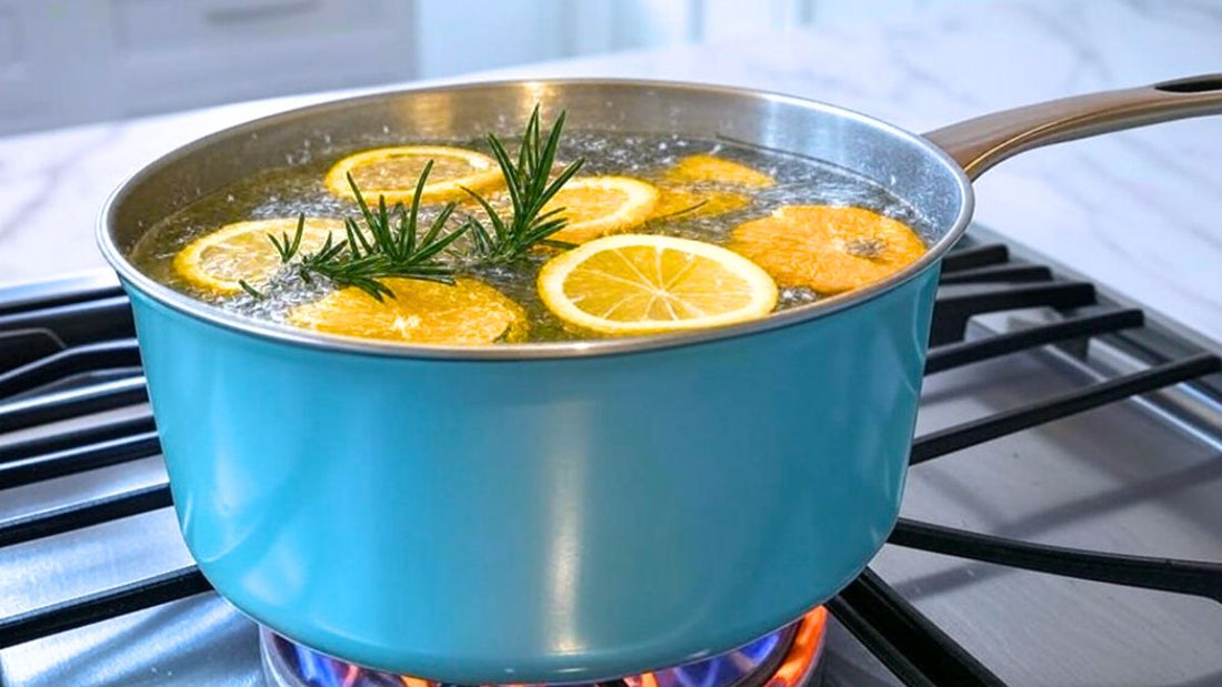 Homemade Air Freshener made with Oranges, Lemon and Rosemary